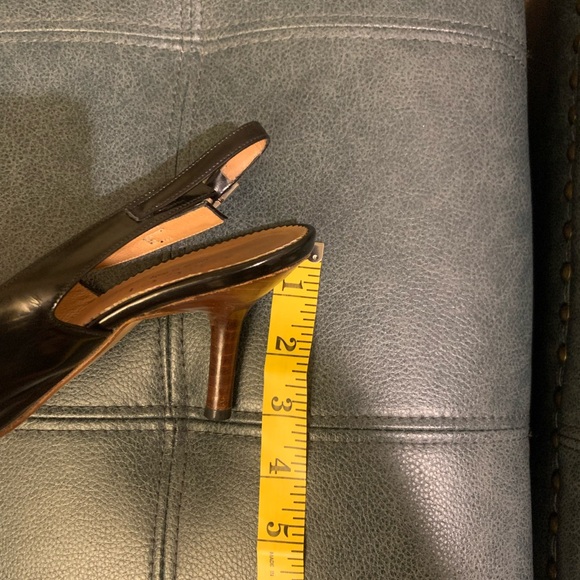 Gucci Black Leather Slingback Heels Size 5B - Picture 10 of 11